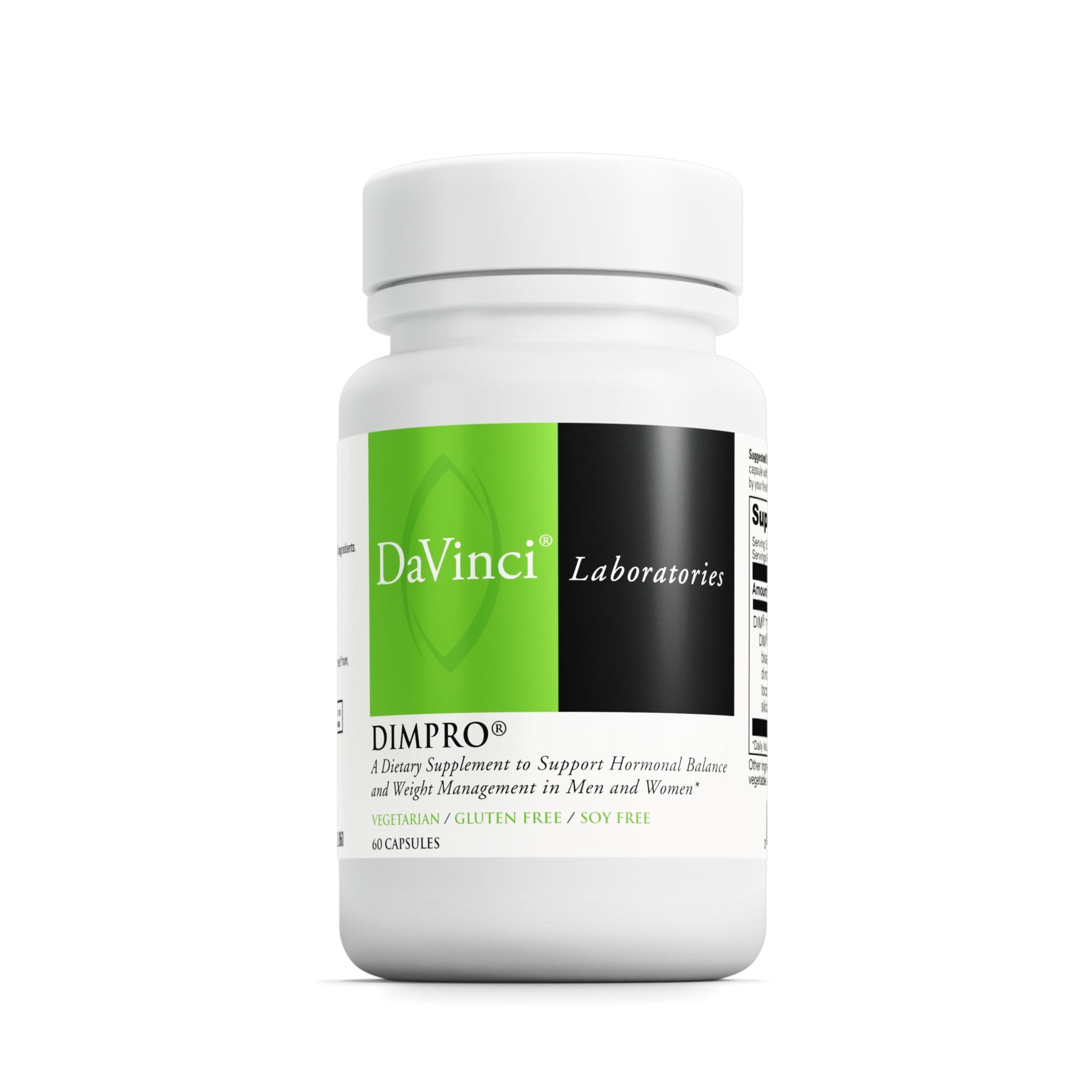 DAVINCI Labs DimPro - Dietary Supplement to Support Hormonal Balance in Men & Women & Healthy Weight Management* - with Vitamin E and More - Vegetarian - Soy-Free - Gluten-Free - 60 Capsules DAVINCIBuy Supplements Australia