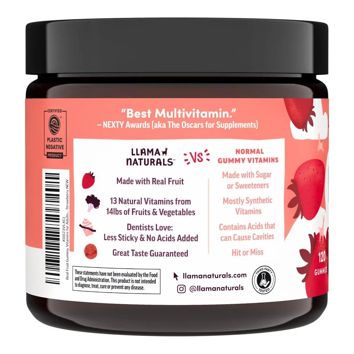 Llama Naturals Multivitamin for Women & Men, Vegan, Organic Gummies with Vitamin D, C & K, Adults Real Fruit Gummy Vitamins Llama NaturalsBuy Supplements Australia
