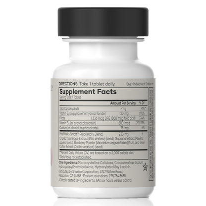Shaklee MindWorks® - Brain Health Supplement for Brain Sharpness & Focus - Supported Nutrients & Extracts - Chardonnay Grape Seed Polyphenols, Guarana Extract, Vitamins B6, B12, Folate - 30 Tablets ShakleeBuy Supplements Australia