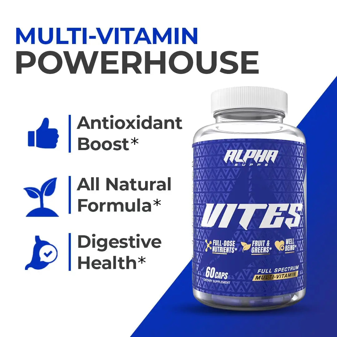 Alpha Supps Vites Men's Multivitamin, Complete Daily Supplement with Fruits, Veggies, Energy, Immune & Prostate Support Alpha SuppsBuy Supplements Australia