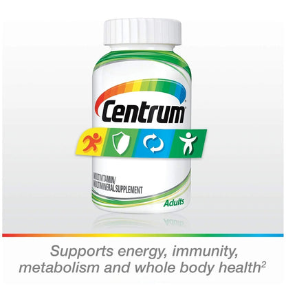 Centrum Adult Multivitamin/Multimineral Supplement with Antioxidants, Zinc, Vitamin D3 and B Vitamins, Gluten Free, Non-GMO Ingredients - 200 Count CentrumBuy Supplements Australia