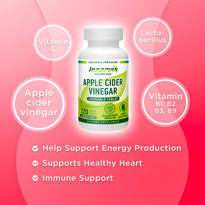 INNERVISNUTRITION Apple Cider Vinegar 120 Chewable Tablets Healthy Heart Immune INNERVISNUTRITIONBuy Supplements Australia
