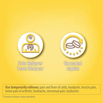 HealthA2Z® Aspirin 325mg | Uncoated Tablets |Original Strength | Pain Reliver |Fever Reducer | Compare to Bayer® Active Ingredients… (120 Counts) HealthA2ZBuy Supplements Australia