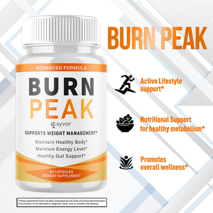 (2 Pack) Burn Peak Capsules, Official Burnpeak Pink Salt Pills with All Natural Ingredients, Advanced BurnPeak Health Supplement with Premium Vitamins for Active Lifestyle Support (120 Capsules) SyvorBuy Supplements Australia