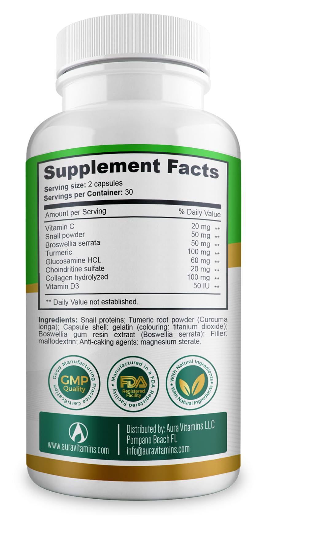 AURA VITAMINS REGEMAX regenerates and Helps Alleviate Joint discomfort Supplement, Snail Protein, Boswellia Serrata, and Turmeric – 60 Caps. (2) AURA VITAMINSBuy Supplements Australia