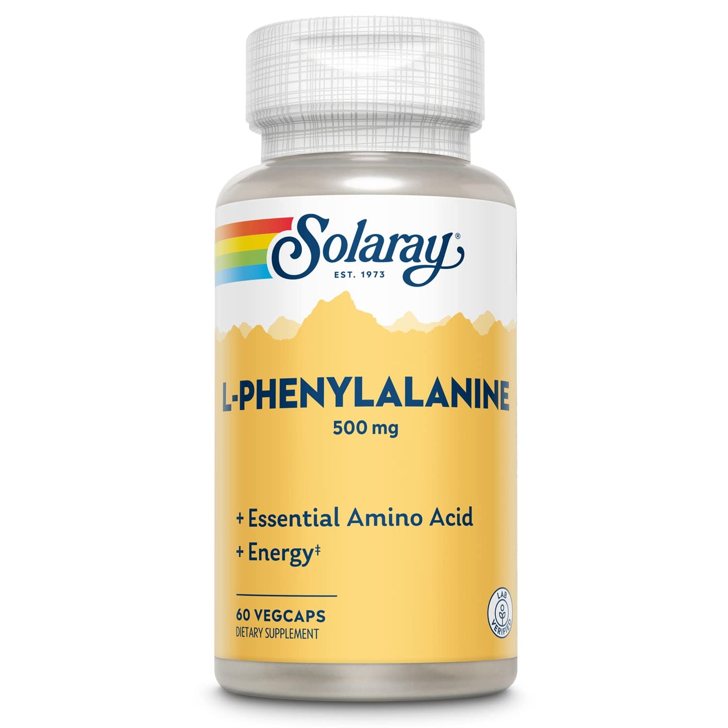 SOLARAY L-Phenylalanine Veg Cap (Btl-Plastic) 500mg | 60ct SOLARAYBuy Supplements Australia