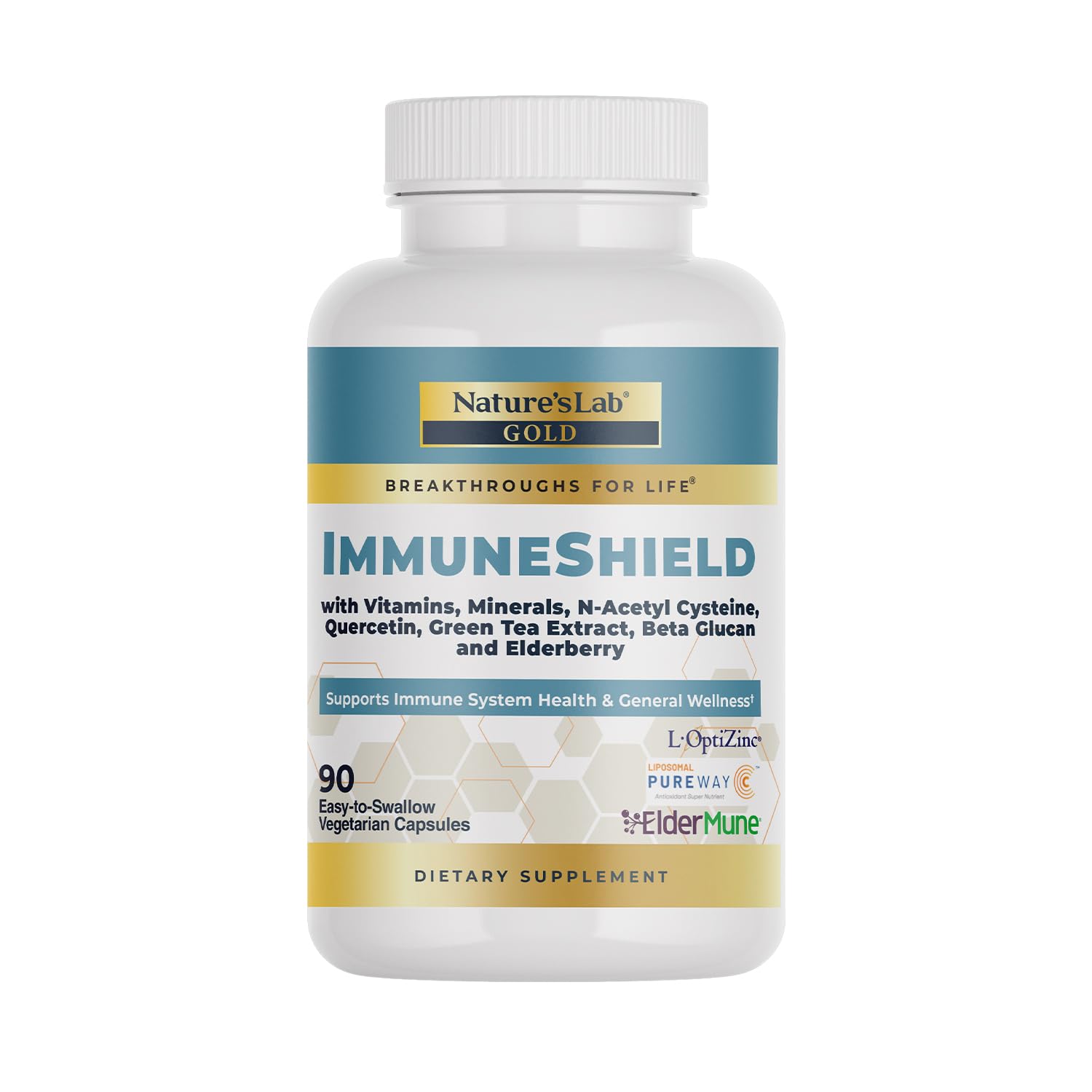 Nature's Lab Gold ImmuneShield - Supports Immune System Health & General Wellness* - 90 Capsules (30 Day Supply) Nature's LabBuy Supplements Australia