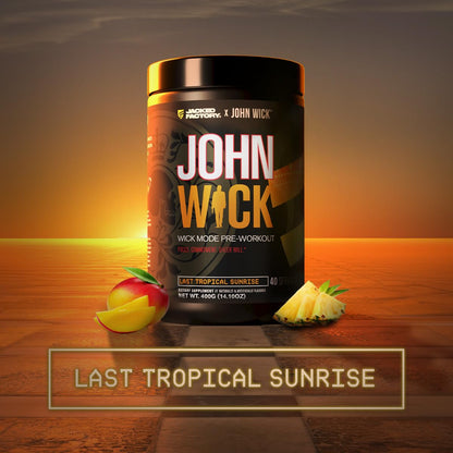 Jacked Factory X John Wick - Wick Mode Pre Workout Powder - Intense Energy, Battle-Ready Focus, Unstoppable Commitment, and Sheer Will