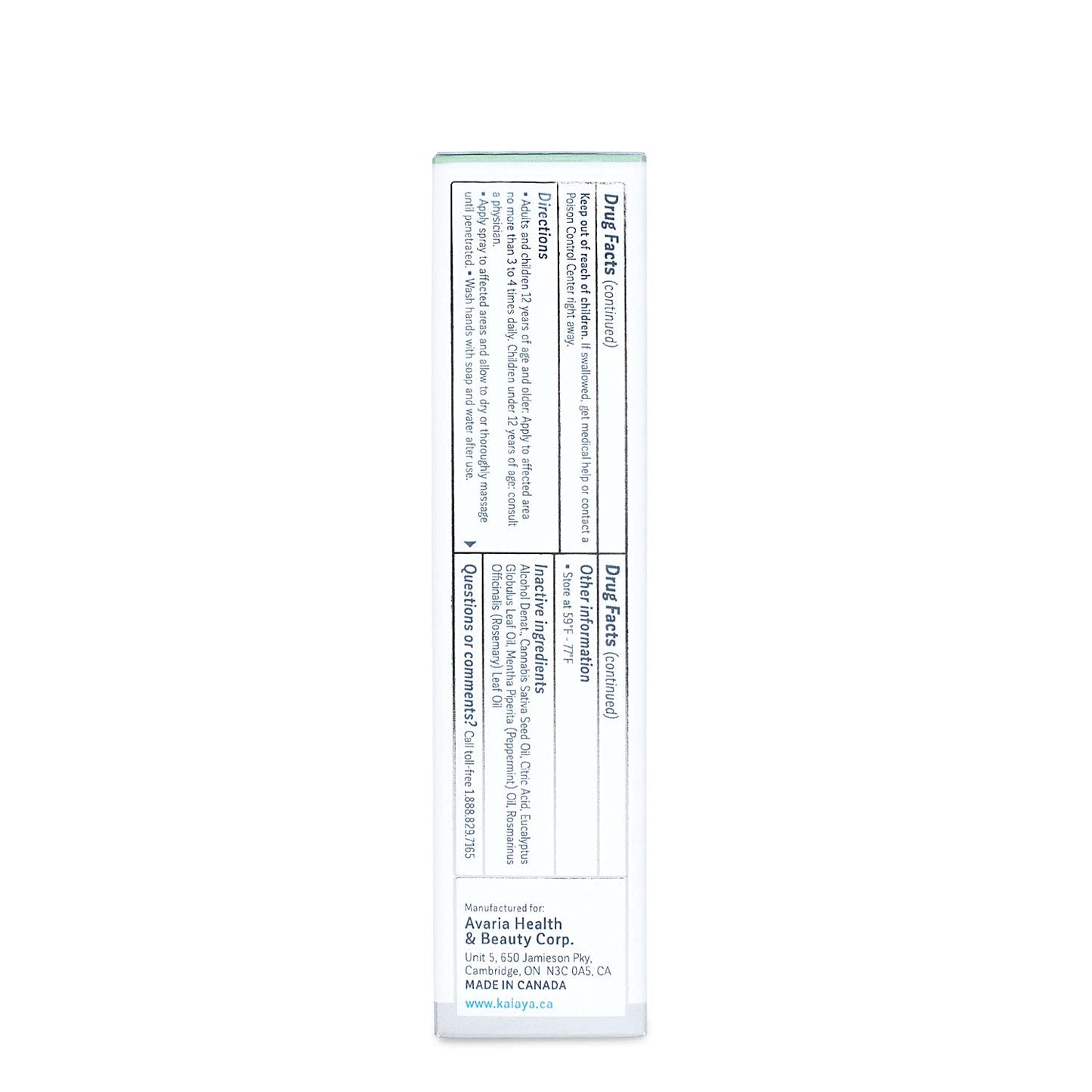 Kalaya Pain Relief Spray - Fast-Acting, Quick-Drying Muscle Rub for Joint Pain Relief and Muscle Pain - with Eucalyptus, Menthol, Methyl Salicylate, Camphor - Ideal for Easing Back Pain - 2 oz Kalaya NaturalsBuy Supplements Australia
