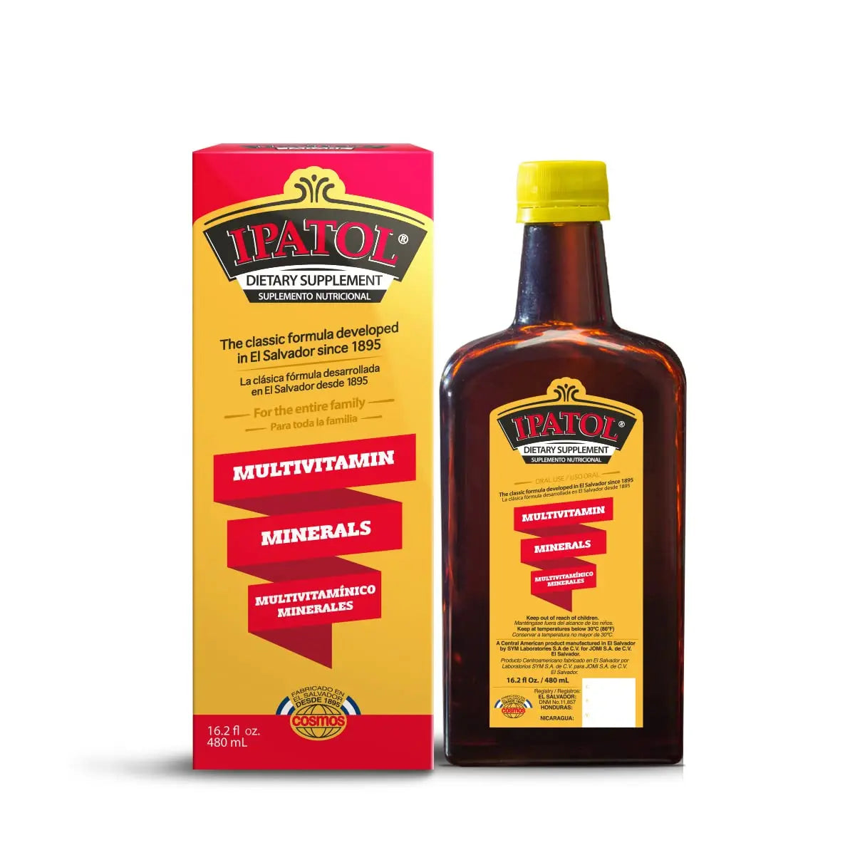 Ipatol, Multivitamin Supplement, Since 1895. Vitamin A, D, Calcium, Iron, Manganese, Sodium, Potassium. Suplemento multivitaminico, Desde 1895 IpatolBuy Supplements Australia