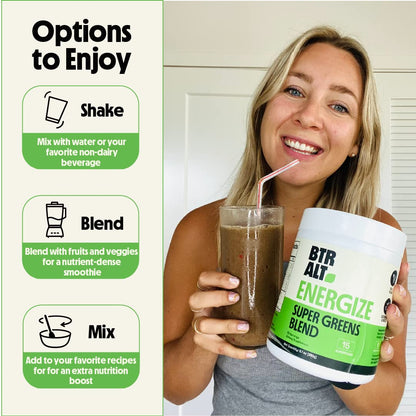 Better Alt Greens Powder, Helps Reduce Bloating, 15 Super Greens- Blend of Spirulina Better AltBuy Supplements Australia