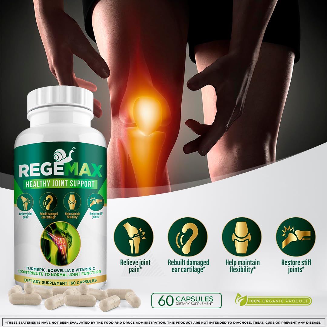 AURA VITAMINS REGEMAX regenerates and Helps Alleviate Joint discomfort Supplement, Snail Protein, Boswellia Serrata, and Turmeric – 60 Caps. (2) AURA VITAMINSBuy Supplements Australia