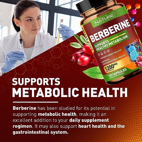 Berberine 1200mg - 100% Pure Berberine HCl Supplement, High Strength Berberine Built by NatureBuy Supplements Australia