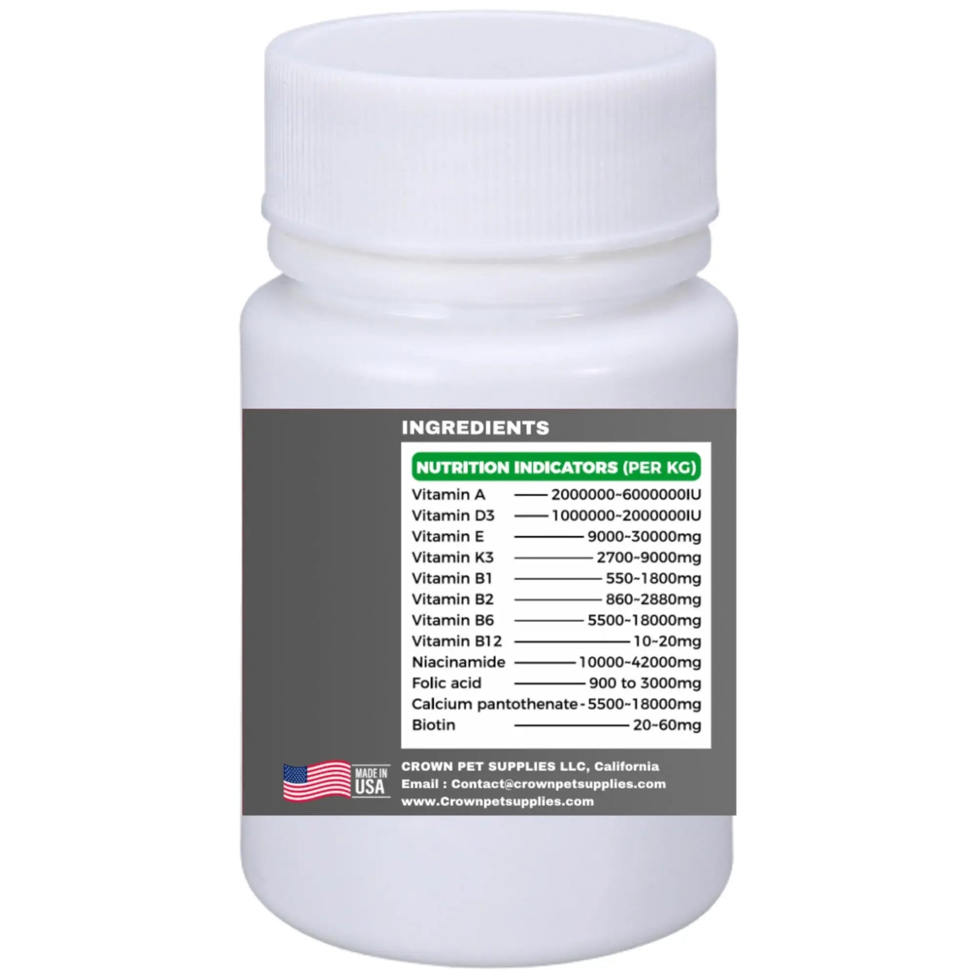 Multivitamin Powder for Pigeons – Ultimate Vitamin Formula for Racing & Breeding – Supports Growth, Bone Strength, Reproductive Health & Feather Health Crown Pet Supplies