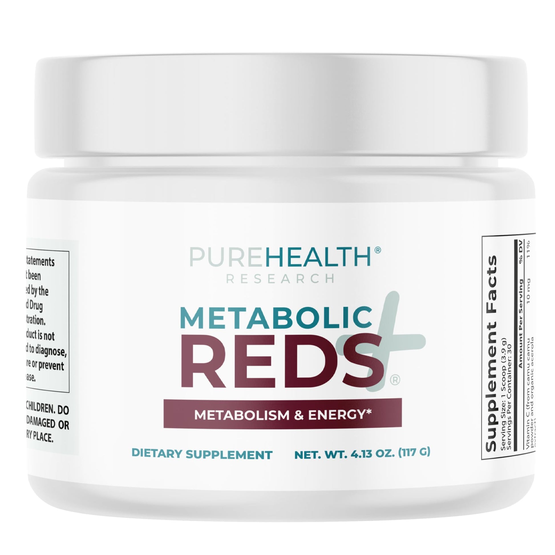 PUREHEALTH RESEARCH Metabolic Reds - Organic Superfood Powder Supplement - Fruit, Veggie, Adaptogenic, Probiotic Blends & More - for Metabolism & Energy Support - 4.13 Oz. - 30 Servings PUREHEALTH RESEARCHBuy Supplements Australia