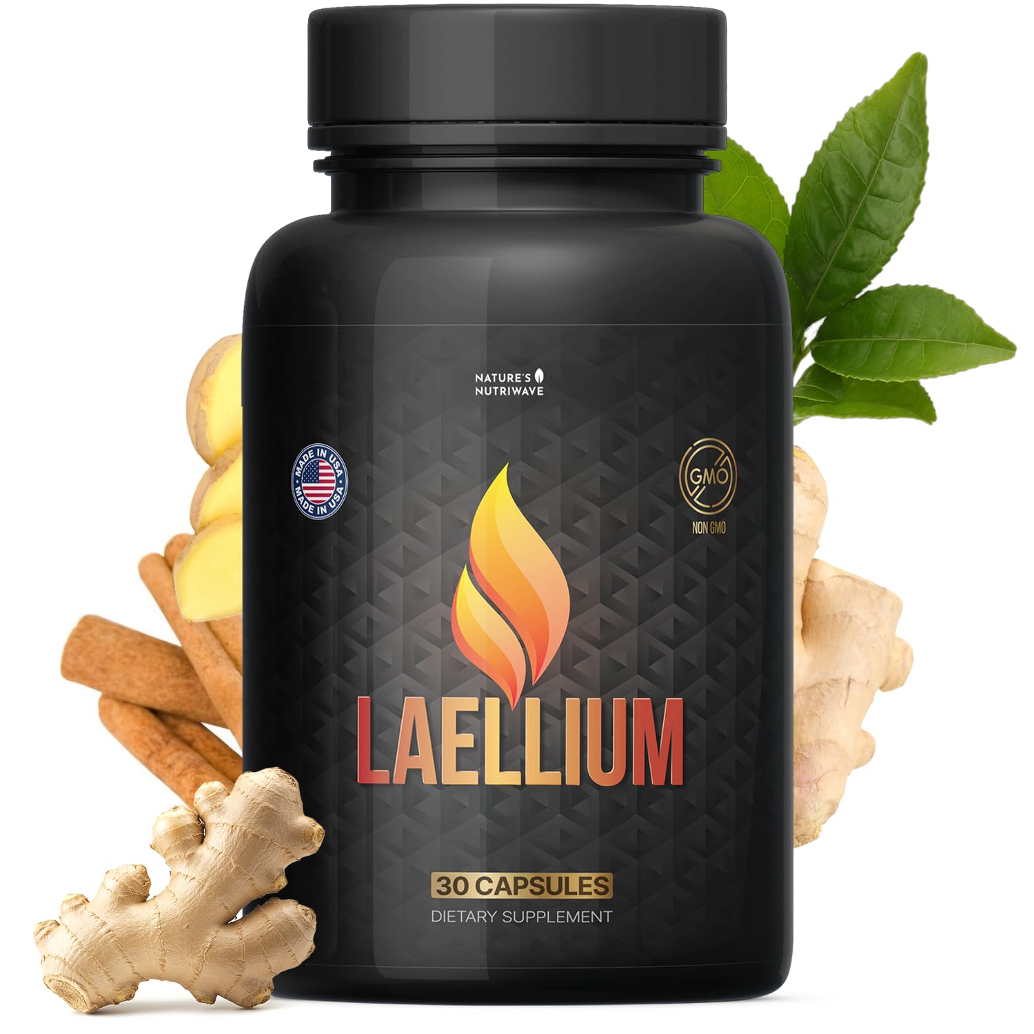 Laellium Capsules – Natural Supplement with Green Tea, Apple Cider Vinegar & Ginseng – Non-GMO, Supports Wellness – 30 Capsules, 1 Month Supply Nature’s NutriWaveBuy Supplements Australia