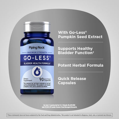Piping Rock Bladder Control Pills for Women and Men | 90 Capsules | Maximum Strength Formula | Pumpkin Seed Extract | Non-GMO, Gluten Free Supplement Piping RockBuy Supplements Australia