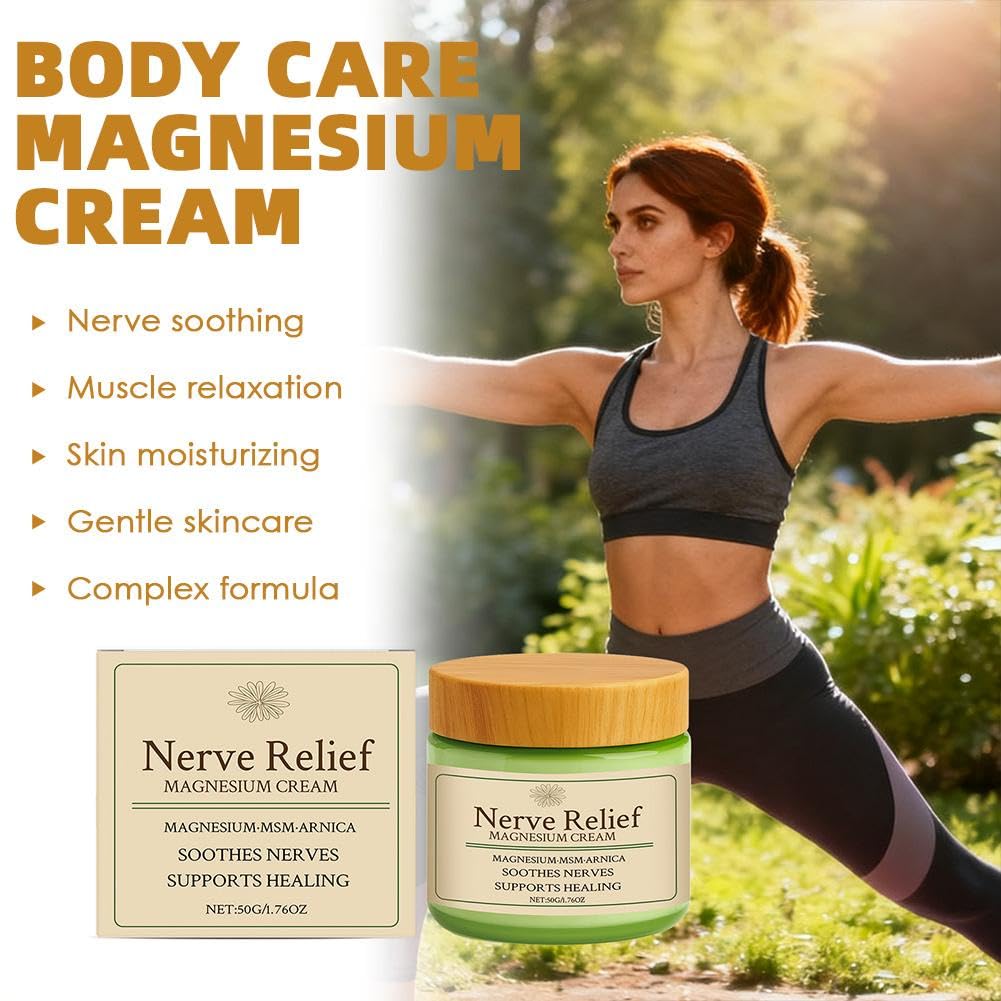 Total Relief Magnesium Cream for Nerve Relief with MSM & Arnica — Soothing Topical Support for Neuropathy & Muscle Relaxation — 2 Pack Value Set (3.52oz Total) GenericBuy Supplements Australia