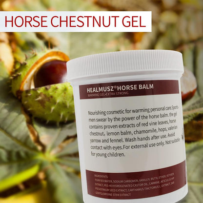Horse Chestnut Cream Extra Strength Warming Massage Gel 16.9 Fl Oz (500mL) - Pferdebalsam for Varicose Veins, Muscle, Neck & Joint Discomfort, Bruises and Numbness ciwollBuy Supplements Australia