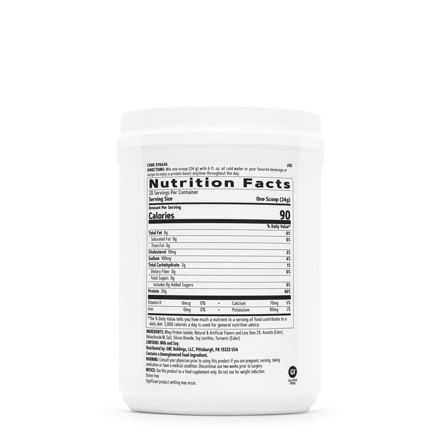 GNC Total Lean Zero Sugar Protein - French Vanilla - 20 Servings GNCBuy Supplements Australia