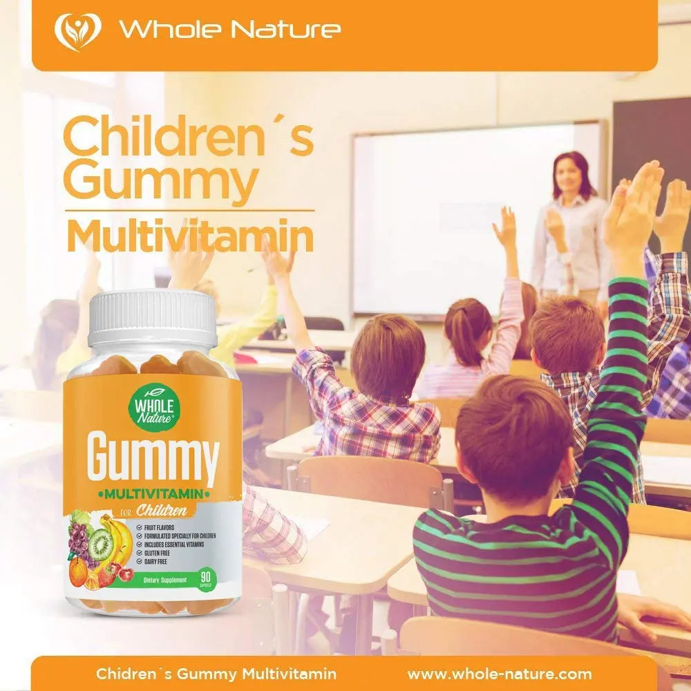 Whole Nature Kids Gummy Multivitamin - Complete Daily Essentials Childrens Vitamins and Minerals for Overall Wellness, 90 Gummies Whole NatureBuy Supplements Australia