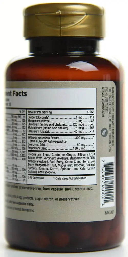 Mt. Angel Vitamins - Daily Womens Multivitamin - Adult Formula with Iron, Calcium, KSM-66 Ashwaganda, and a Potent Proprietary Herbal Blend Mt. Angel Vitamins