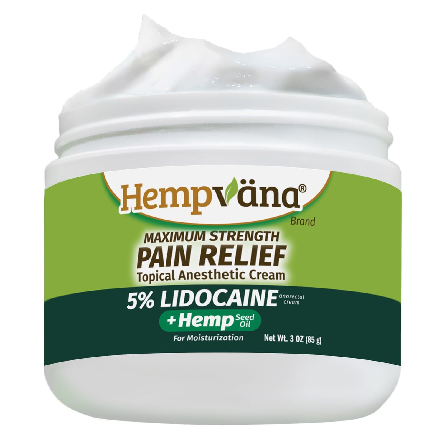 Hempvana 5% Lidocaine Relief Cream, Maximum Strength, AS-SEEN-ON-TV, Strong Cream, Numbs Irritated Nerves for Fast Anorectal Relief, Non-Greasy, Targeted Long-Lasting Relief. Enriched with Hemp, 3 Oz HempvanaBuy Supplements Australia