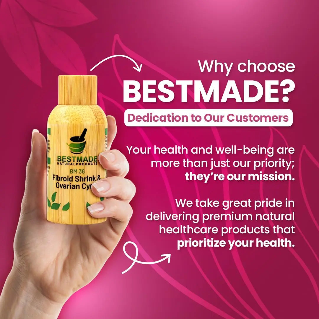 Fibroid Shrink & Ovarian Cysts BM36 - Helps Shrink Fibroids and Ovarian Cysts, Balance Estrogen Levels and Prevent Regrowth, Support for Menstrual Pain and Painful Intercourse, 30 mL Drops | Bestmade Bestmade Naturalproducts.comBuy Supplements Australia