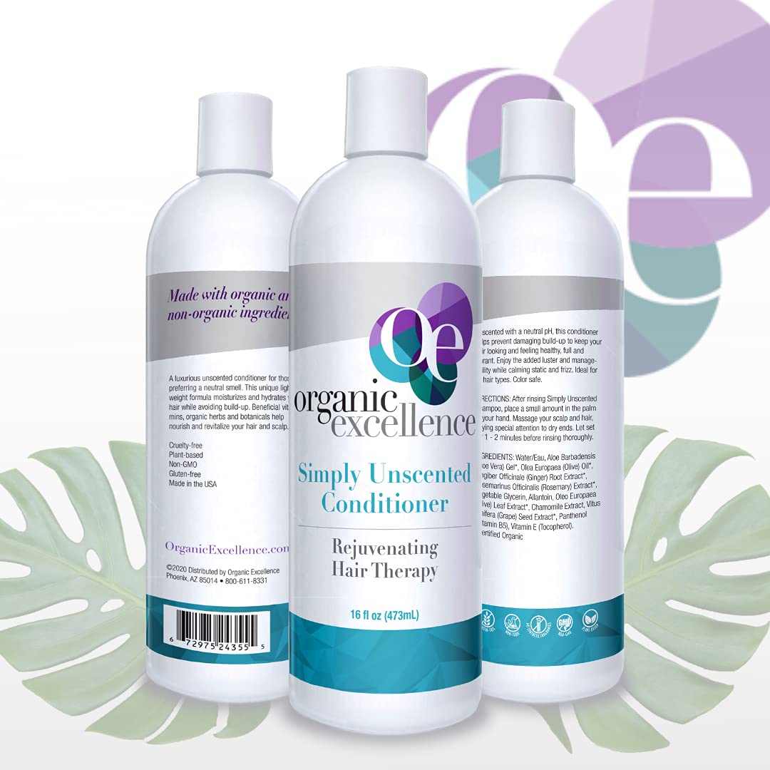 Organic Excellence Sulfate Free Conditioner - Fragrance, Gluten, Paraben Free, Color Safe. Organic Herb Extracts and Oils, Natural Hair Care for the Whole Family, 16 fl ounces (473 ml) Organic ExcellenceBuy Supplements Australia