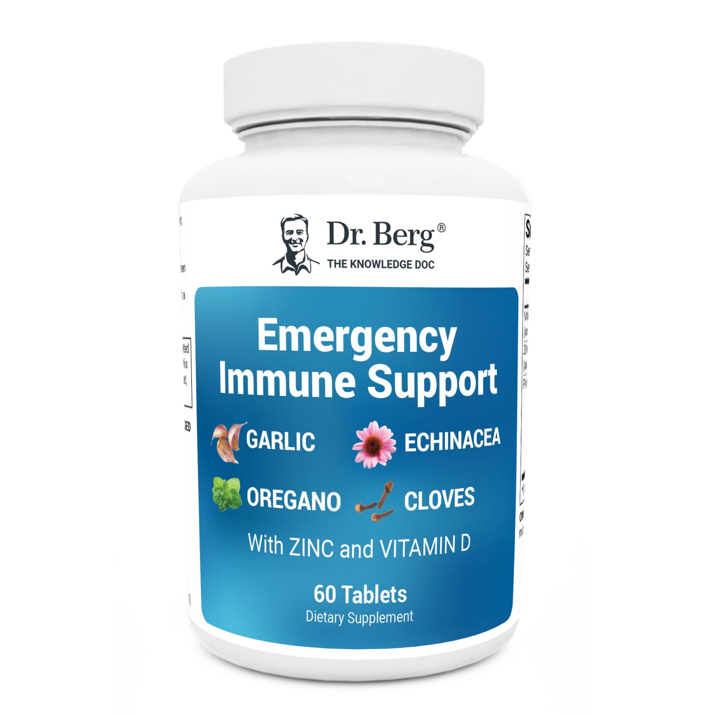 Dr. Berg Emergency Immune Support w/Echinacea - Potent Blend of Herbal Extracts (Warning: Strong Herbal Smells) - Immune Support Supplement Includes 2,000 IUs of Vitamin D & 10mg of Zinc - 60 Tablets Dr. Berg NutritionalsBuy Supplements Australia