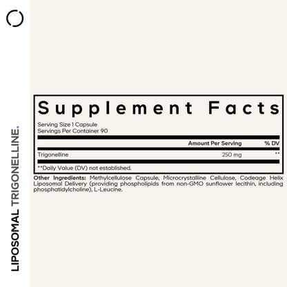 Codeage Liposomal Trigonelline - 250 mg Per Capsule - 3-Month Supply - Plant-Based Alkaloid - Liposomal Delivery for Bioavailability - Metabolic Health Support - Vegan Nootropic Non-GMO - 90 Capsules CodeageBuy Supplements Australia