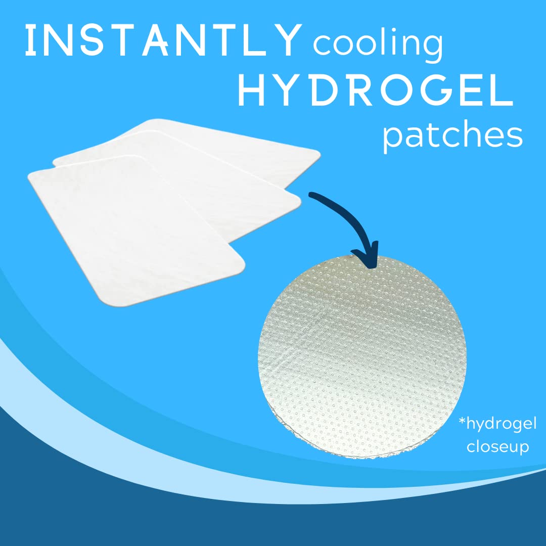 Medagel Migraine Relief Patch, Cooling Patches for Migraine, Fever, Hormone, & Headaches, Mess & Odor-Free Hydrogel Cooling, Made in The USA, 1 Pack (4 x Patches) White MedagelBuy Supplements Australia