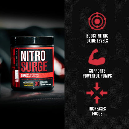 Jacked Factory NITROSURGE Shred Pre Workout Supplement - Energy Jacked FactoryBuy Supplements Australia