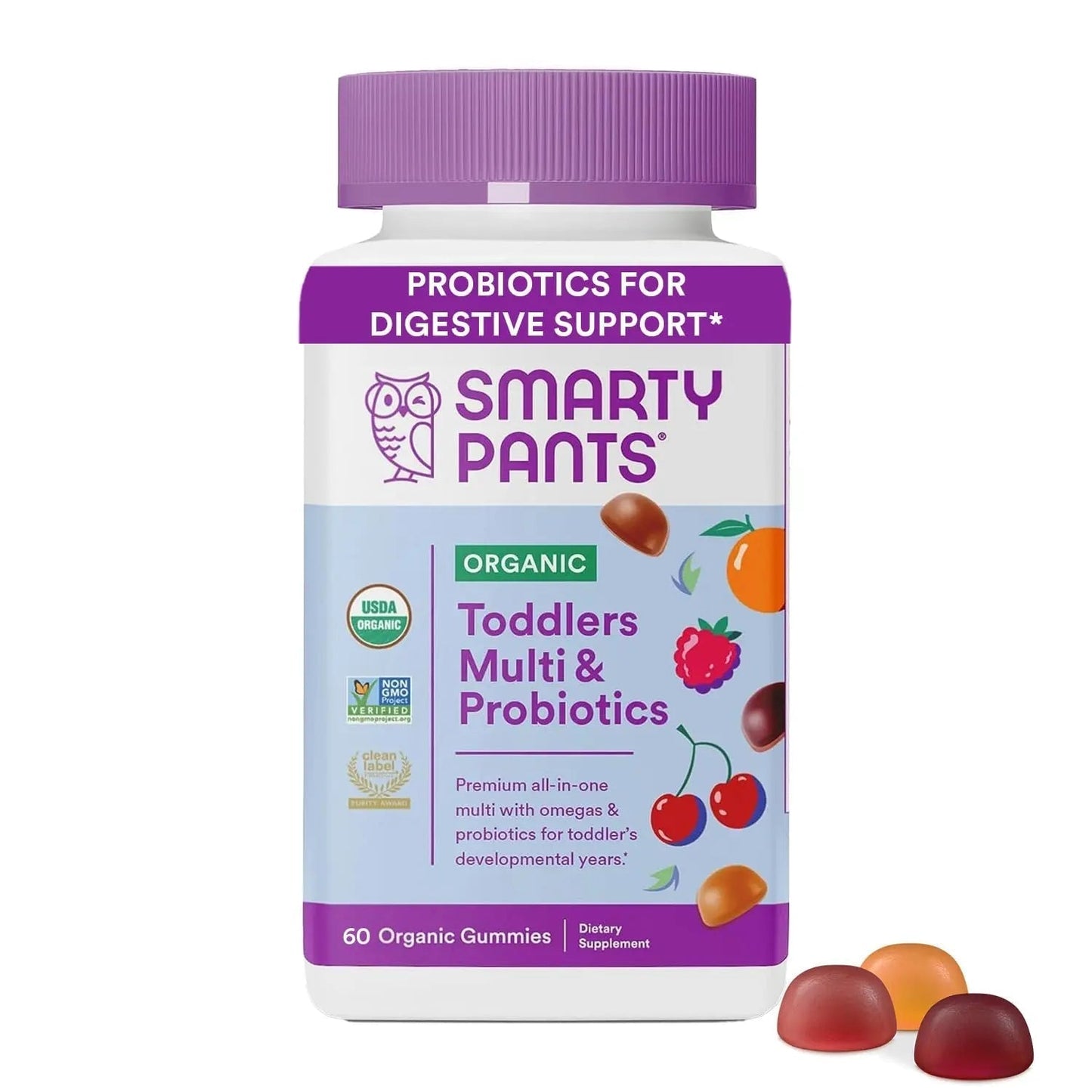 SmartyPants Organic Women's and Toddler Multivitamin Gummies with Probiotics, Omega 3, Vitamins D3, B12, C, A, K, Zinc and More SmartyPantsBuy Supplements Australia