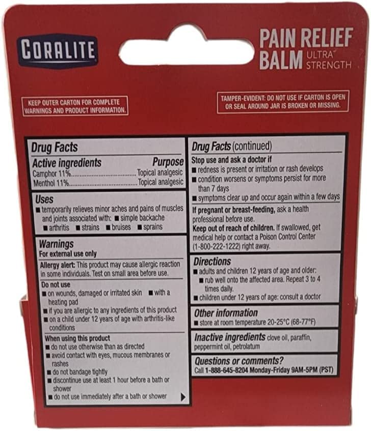 [3-Pack] Coralite Ultra Strength Pain Relief Balm by Coralite CoraliteBuy Supplements Australia