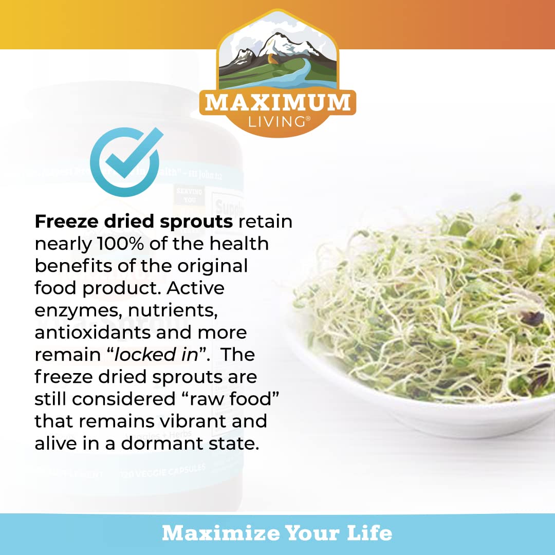 Maximum Living - Vita-Sprout Whole-Food Multivitamin & Phytonutrient Blend - 120 Capsules Maximum LivingBuy Supplements Australia