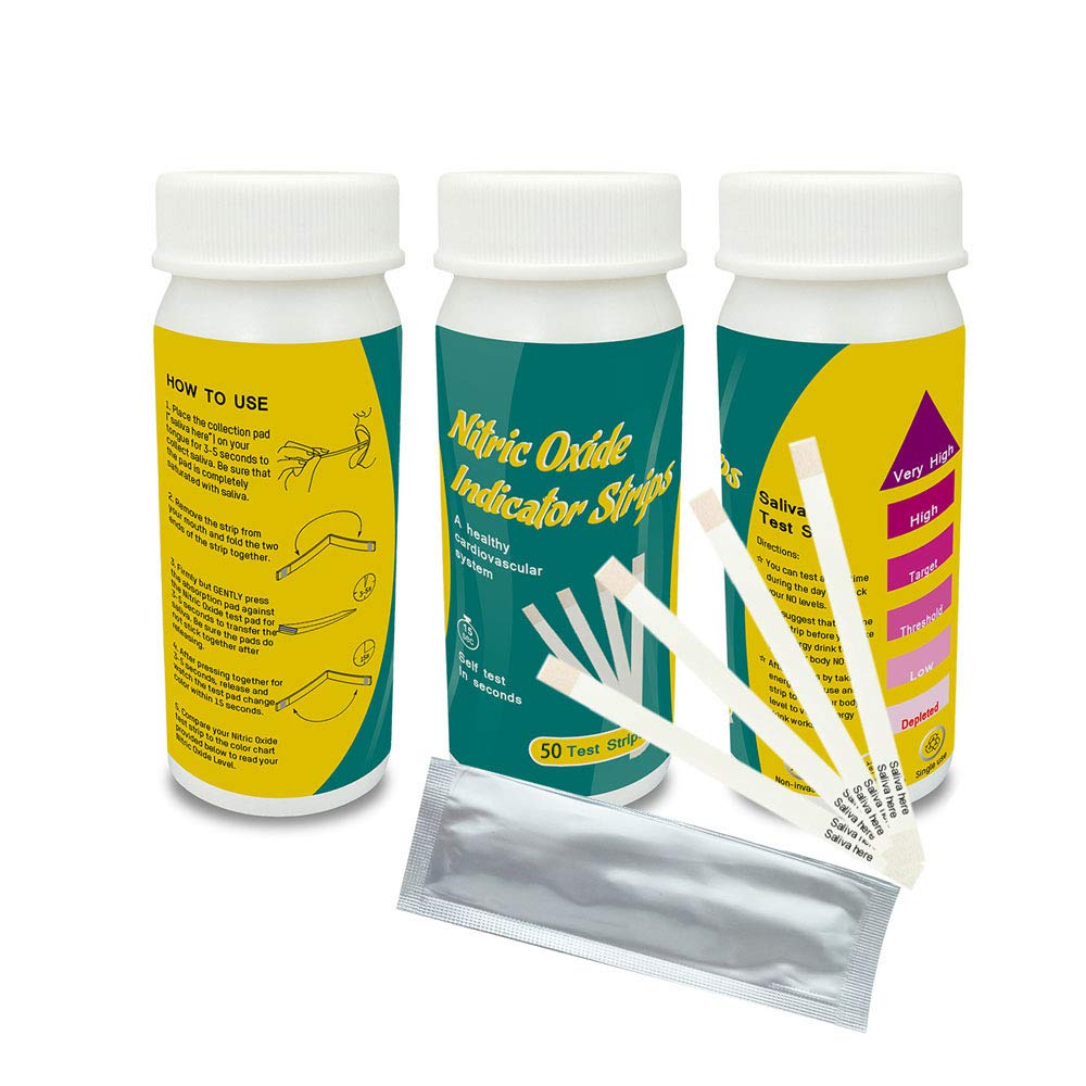 Nitric Oxide Test Strips [50strips]- Nitric Oxide Indicator Strips Work by Measuring The nitrites in Your Mouth to Indicate The Amount of Nitric Oxide in Your Body, get Results in just 10-15 Seconds…