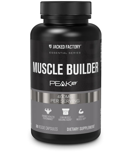 Jacked Factory Essentials Muscle Builder - ATP Muscle Builder for Men with Peak ATP to Support Muscle Gain, Enhance Athletic Performance, & Increase Strength - 30 Capsules Jacked FactoryBuy Supplements Australia