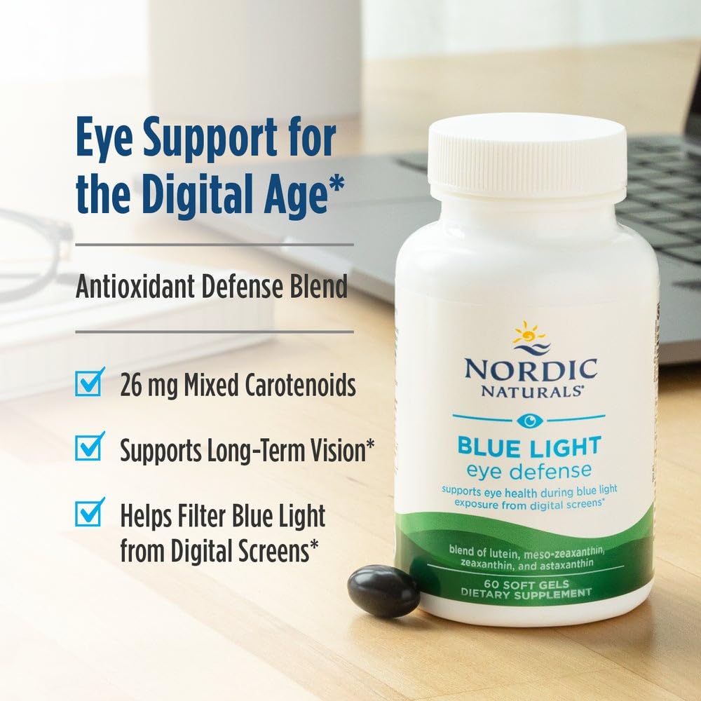 Nordic Naturals Blue Light Defense - 60 Soft Gels - Four Phytonutrients with Complementary Antioxidant Capacities - Supports Retinal Health, Visual Function - Non-GMO - 60 Servings Nordic NaturalsBuy Supplements Australia