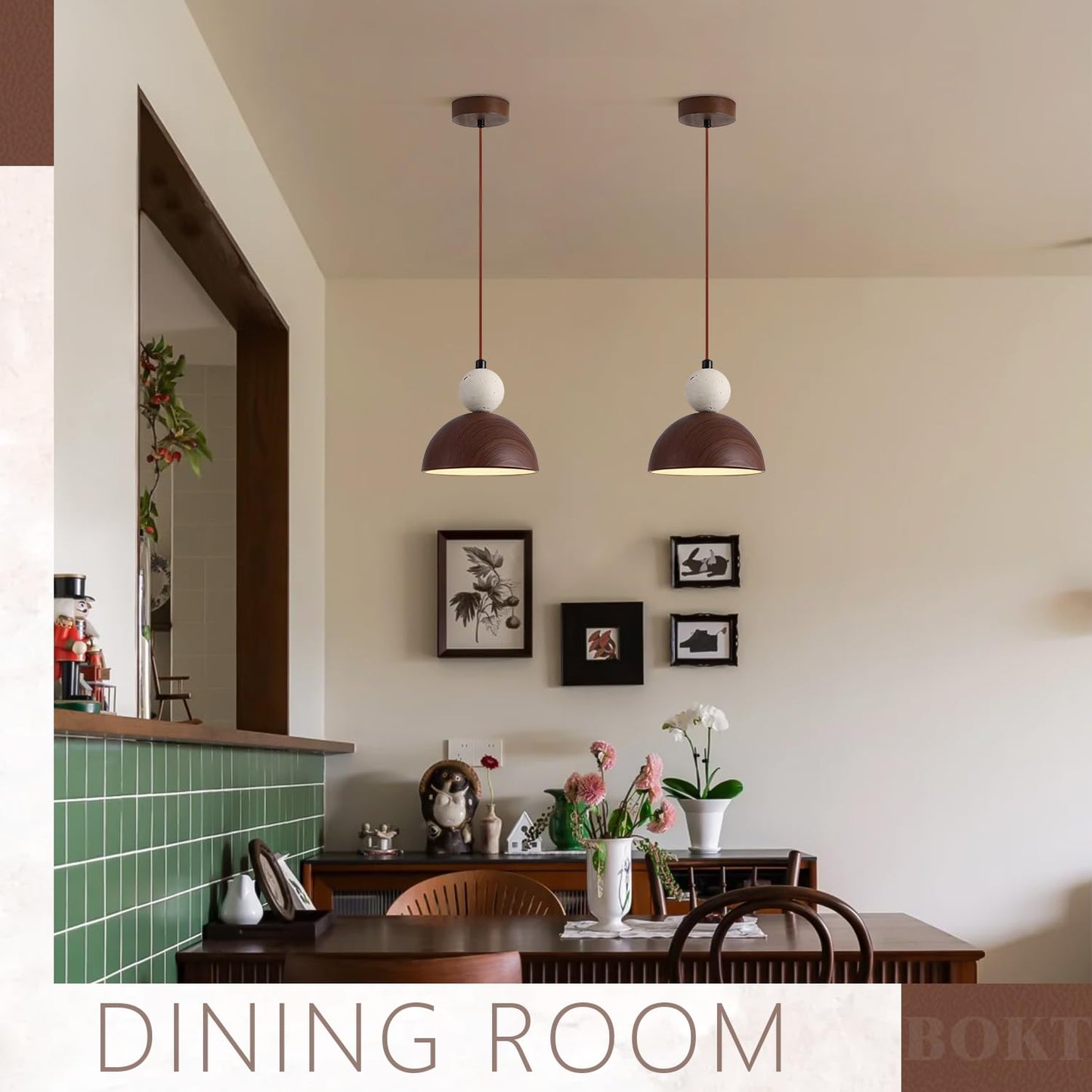 BOKT Wabi Sabi Pendant Light Nordic LED Ceiling Hanging Light Modern Natural Stone Pendant Light Adjustable Dimmable Walnut Mini Chandelier for Dining Room Living Room BOKTBuy Supplements Australia