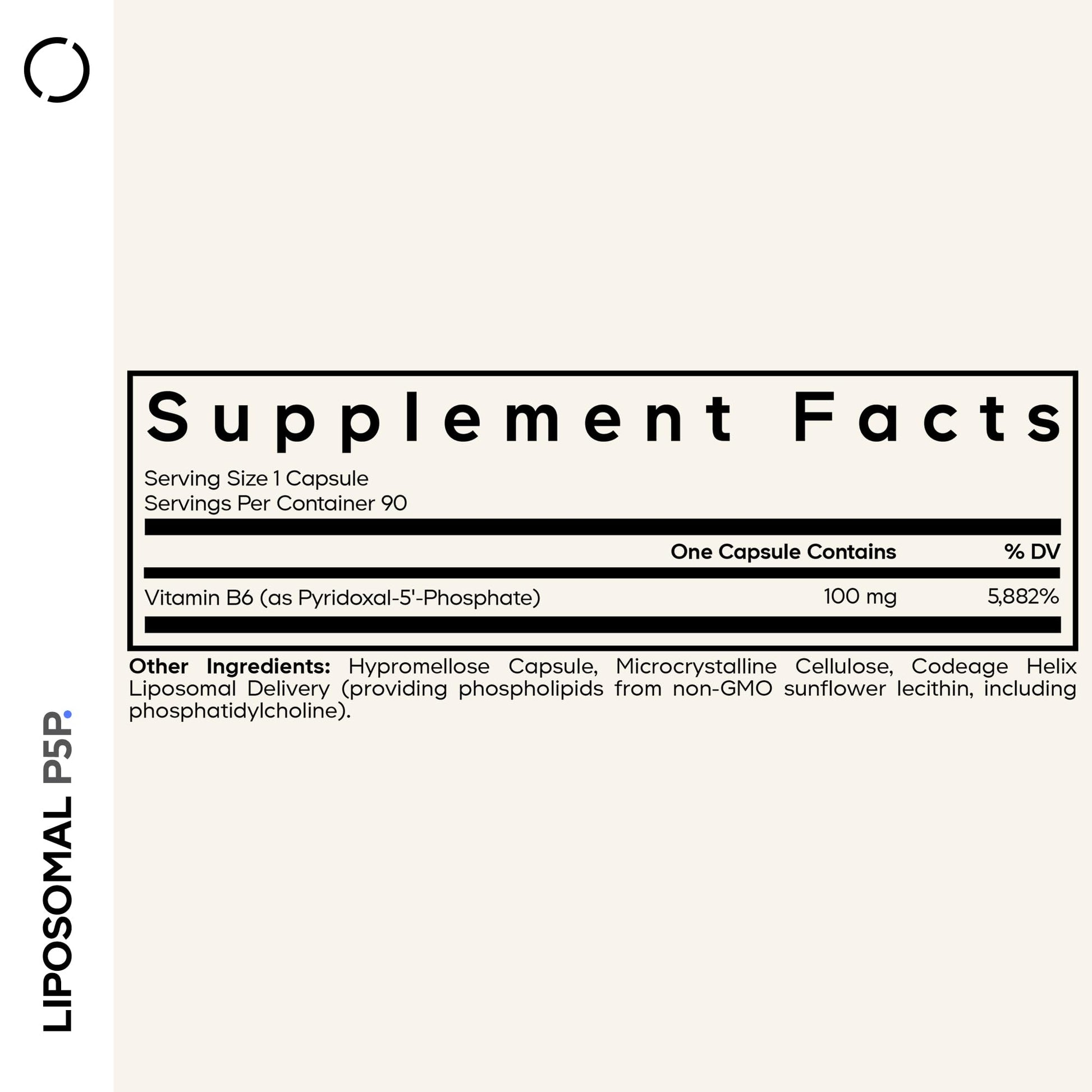 Codeage Liposomal P5P Supplement – Vitamin B6 as Pyridoxal-5'– Phosphate – Liposomal Delivery – Active B6 Form – 3-Month Supply – 1 Capsule Daily – Non-GMO – 90 Capsules CodeageBuy Supplements Australia