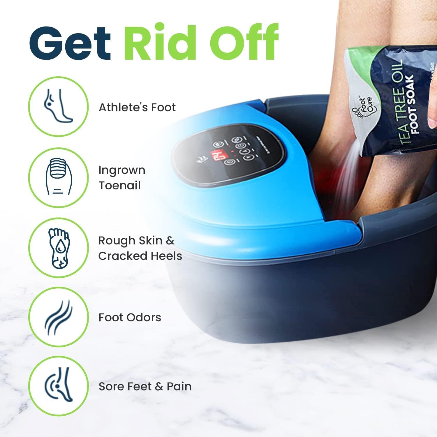 Tea Tree Oil & Citrus Detox Foot Soak with Epsom Salts - All Natural Salts for Post Workout FOOT CUREBuy Supplements Australia