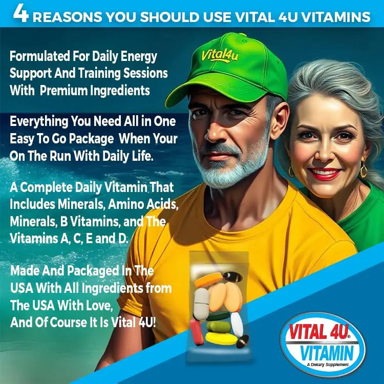 VITAL 4U® Vitamin - Premium Multivitamin for Men and Women | Supports Immune System, Energy, Heart Health VITAL 4U