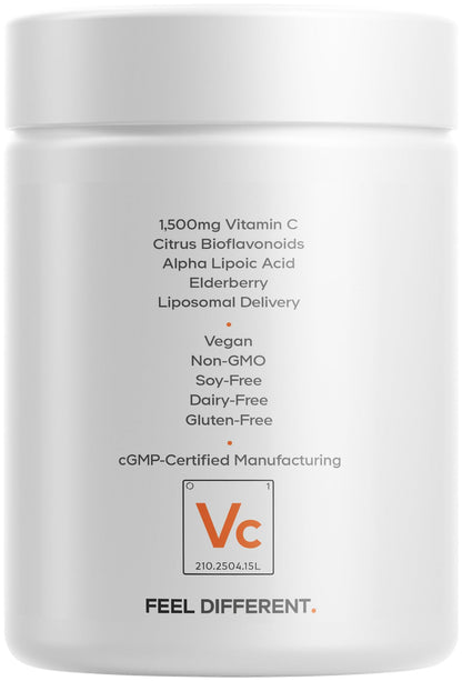 Codeage Liposomal Vitamin C Vitamins with Zinc, Elderberry, Citrus Bioflavonoids Ascorbic Acid, Quercetin & Rose Hips Fruit, Vitamina C Liposomal Supplement Pills - Non-GMO, Vegan - 90 Capsules CodeageBuy Supplements Australia