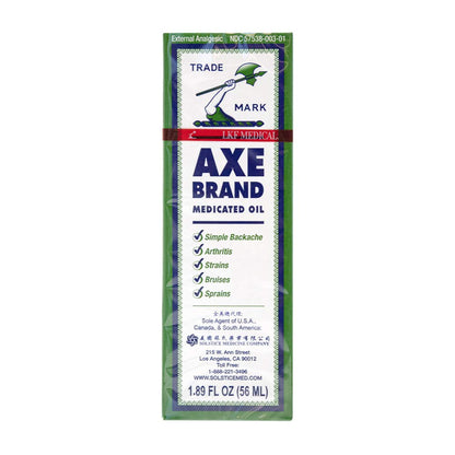Axe Brand Medicated Oil (Muscle, Joint, and Backache Pain Relief) (1.89 fl oz) (1 Bottle) (Solstice) AXEBuy Supplements Australia