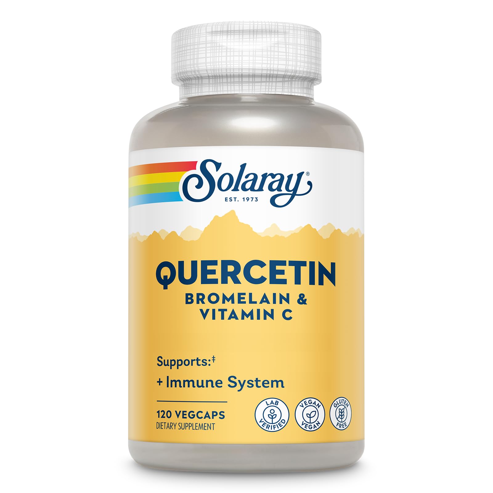 SOLARAY QBC Plex | Quercetin & Bromelain Plus Vitamin C | Year Round Immune Function & Respiratory Health Support | Non-GMO & Vegan | 120 VegCaps SOLARAYBuy Supplements Australia