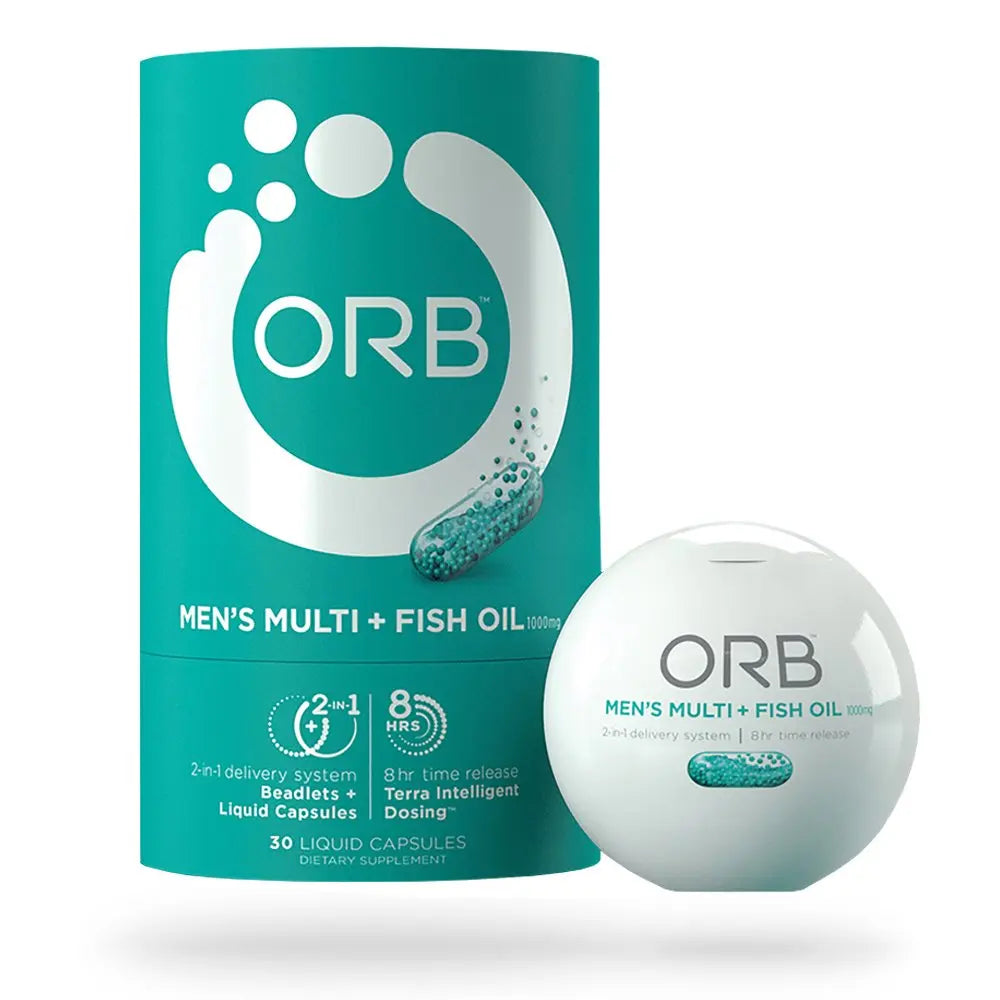 ORB Men’S MULTIVITAMIN + Fish Oil – A Complete Multi + Fish Oil |Heart Health Support, Antioxidant Support, Supports a Positive Mood Orb WellnessBuy Supplements Australia