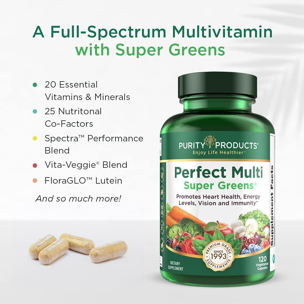 Purity Products Perfect Multi Super Greens Dietary Supplement Health Nutrition, 120 count Purity ProductsBuy Supplements Australia