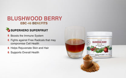 Aussie Pure Blushwood Berry Powder EBC-46 - Maximum Strength Immune and Cell Support - Contains The Fruit and Seed - 180g/6.4oz Per Container Aussie PureBuy Supplements Australia