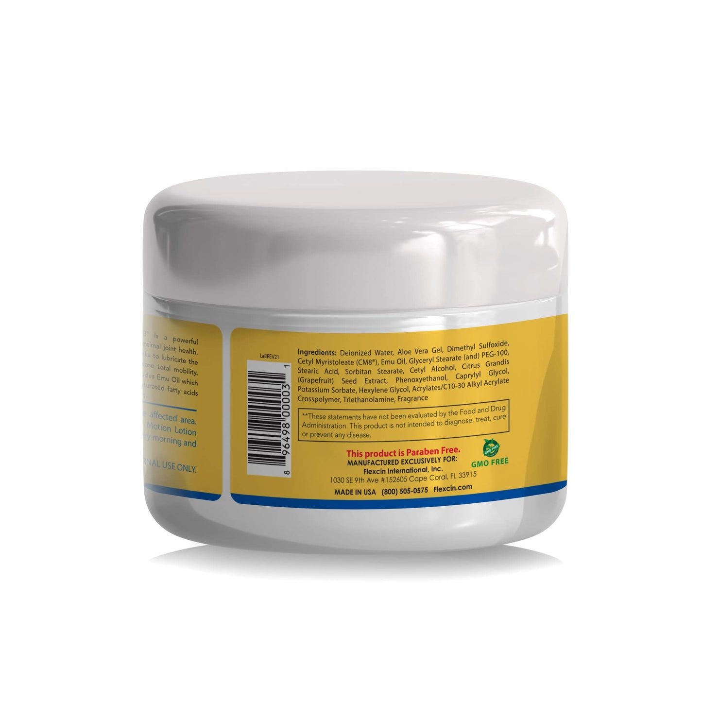 Flexcin Motion Lotion with CM8 - Joint & Muscle Therapy Cream for Back, Neck, Knee, Hand, Foot - Fast Absorbing with DMSO, Emu Oil, Aloe Vera - Non-Greasy 4oz Jar FlexcinBuy Supplements Australia